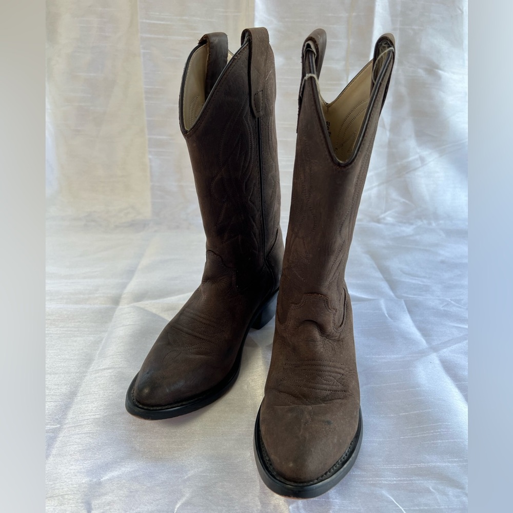 CODY JAMES Brown Genuine Leather Cowboy Boots WESTERN Youth 5D Women’s Sz 6.5